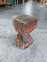 Load image into Gallery viewer, Vintage Teak Candle Holder (incl. candle) #4
