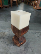 Load image into Gallery viewer, Vintage Teak Candle Holder (incl. candle) #4
