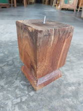 Load image into Gallery viewer, Vintage Teak Candle Holder (incl. candle) #5
