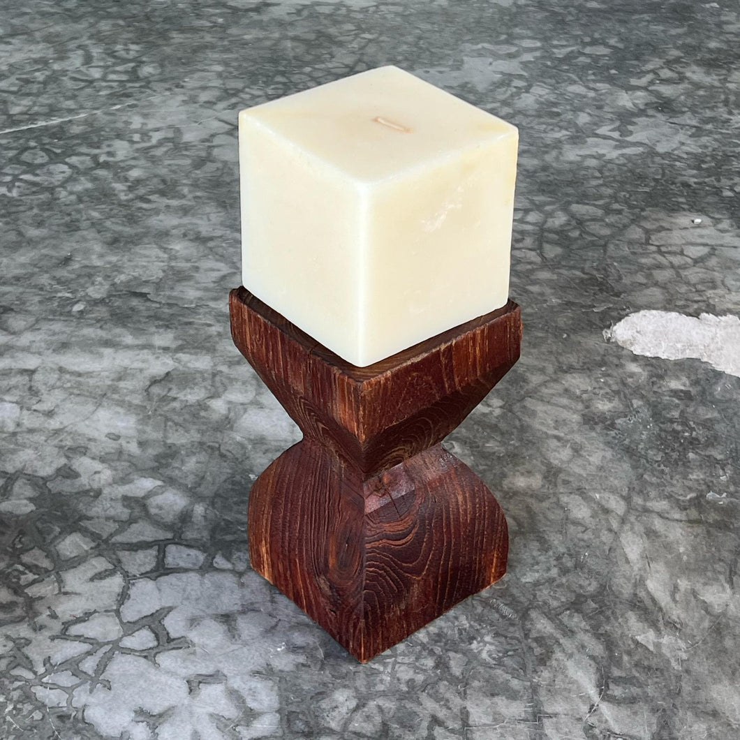 Vintage Teak Candle Holder (incl. candle) #8