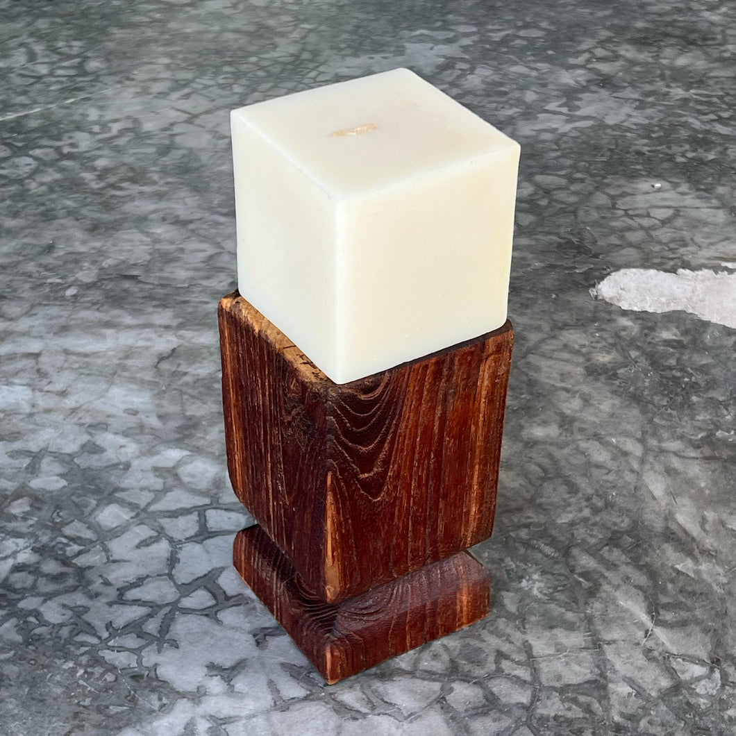 Vintage Teak Candle Holder (incl. candle) #6